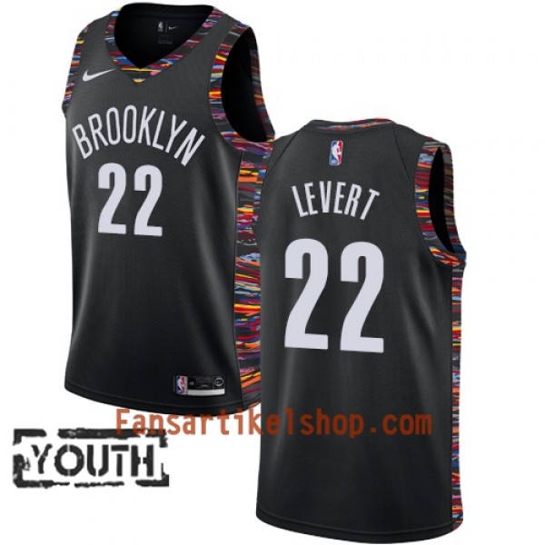 Brooklyn Nets Trikot Caris LeVert 22 2018-19 Nike City Edition Schwarz Swingman - Kinder Brooklyn Nets Trikot Caris LeVert 22 2018-19 Nike City Edition Schwarz Swingman - Kinder